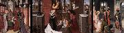 unknow artist Triptych with Scenes from the Life of Christ oil painting on canvas